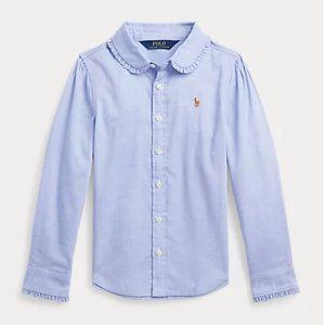 Polo Ralph Lauren NWT Button Down Ruffled Shirt (size 3T)